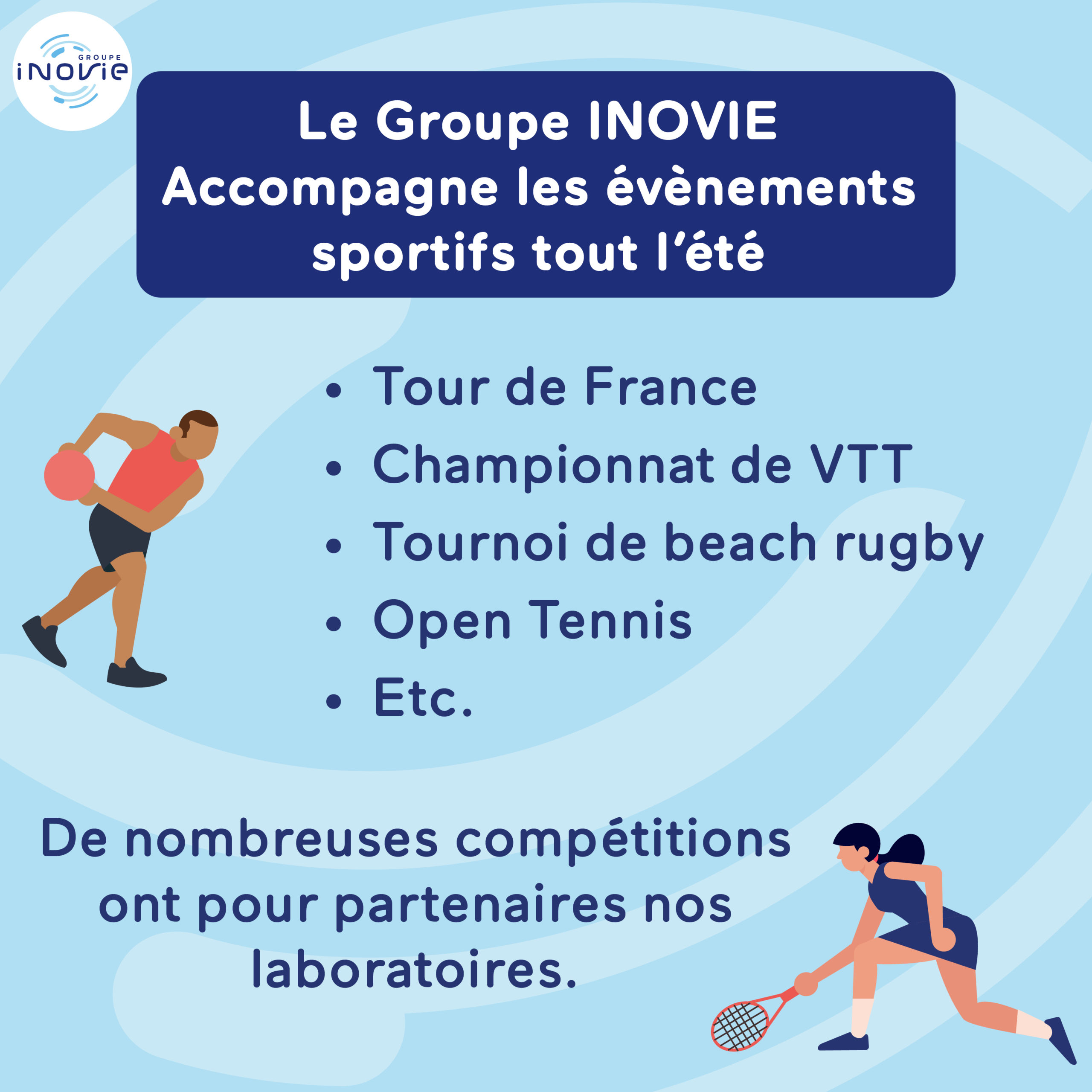 Les laboratoires du Groupe INOVIE se mobilisent pour accompagner les évènements sportifs de l'été :